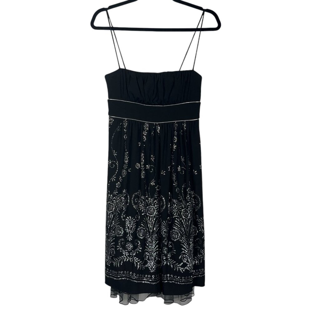 City Triangles Juniors Y2K Babydoll Dress S Whimsigoth Black Glitter Party HOCO